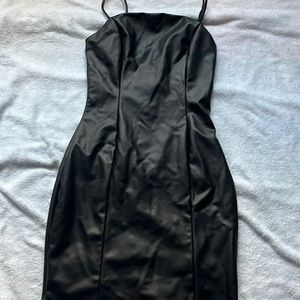 windsor faux leather dress